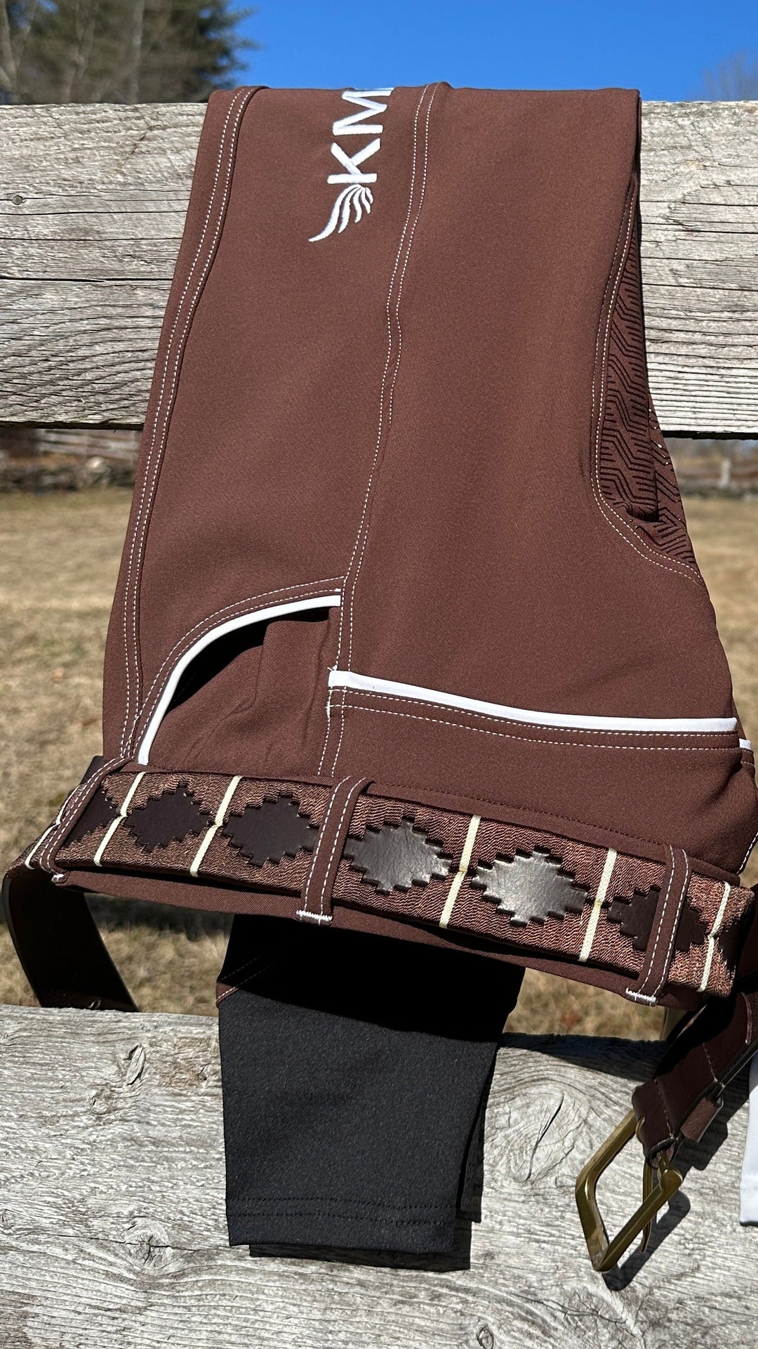 Premium Havana Leather Polo Belt                         Java