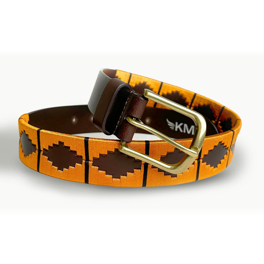 Premium Havana Leather Polo Belt                    Vintage Rust