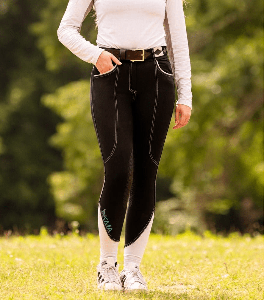 KMA Equestrian Breeches Naomi Knee Patch - Black 2