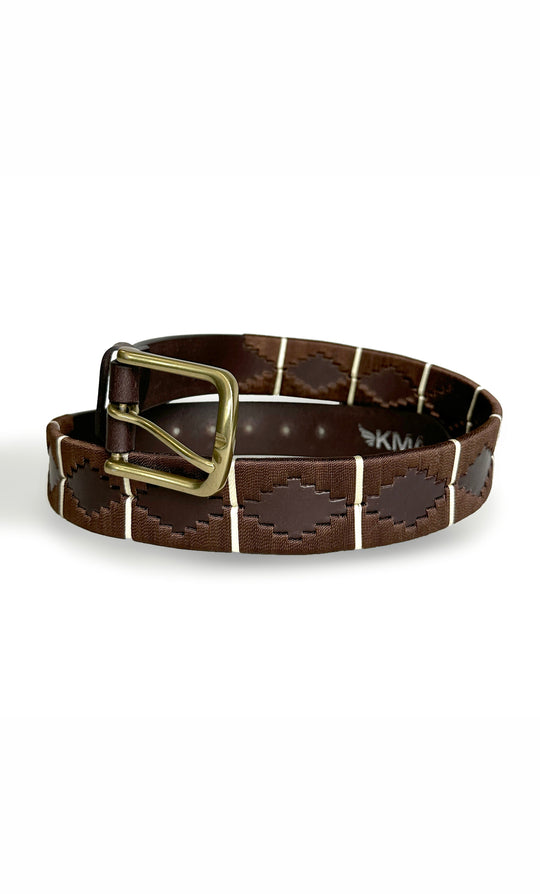 Classic Havana Leather Polo Belt  - Java