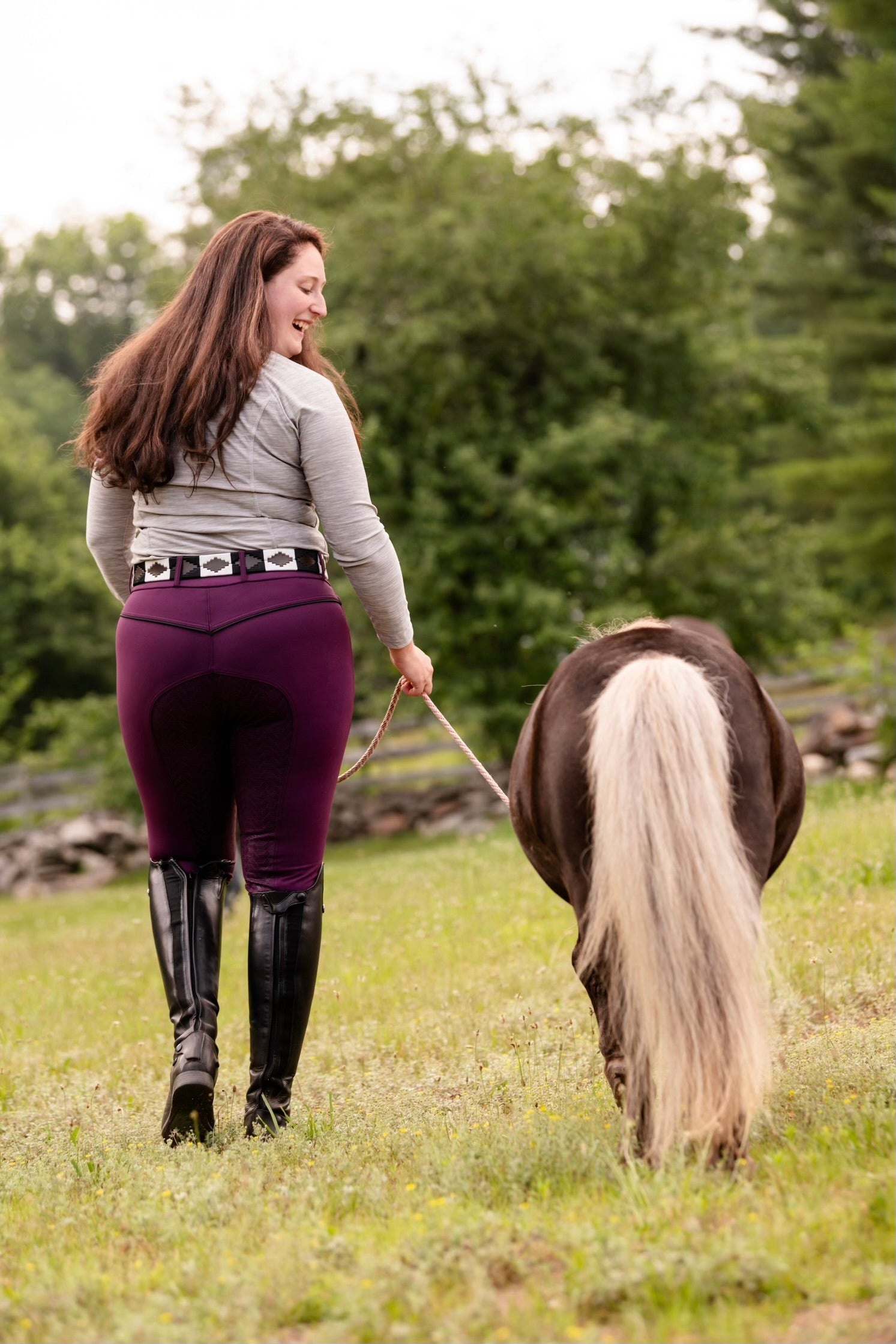 KMA Equestrian Cassidy Full Seat Breeches - Italian Plum