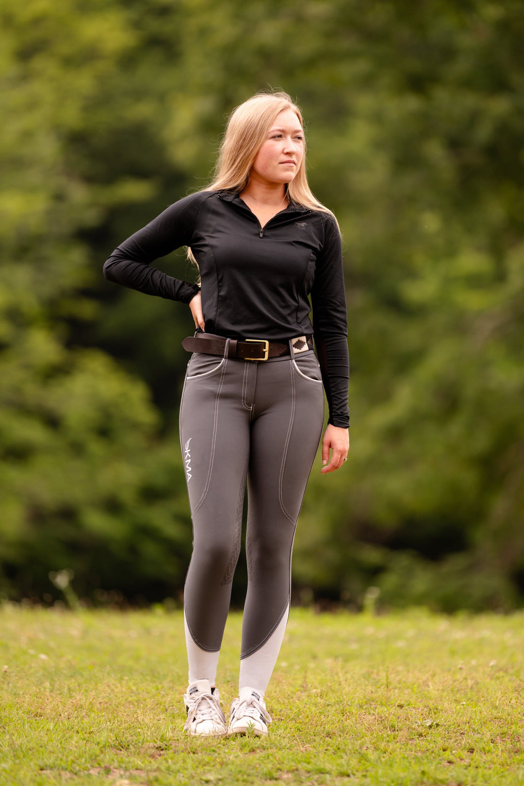 KMA Equestrian Breeches Cassidy Full Seat - Slate 3