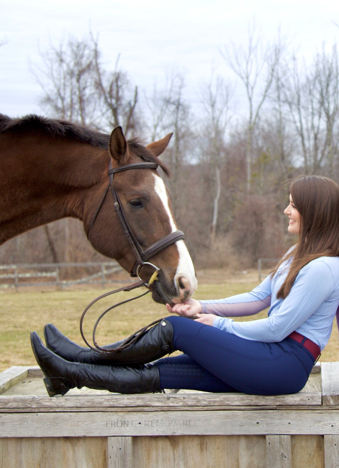 KMA Equestrian Breeches Classic Full Seat Lapis 7