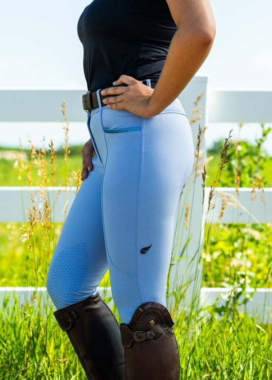 KMA Equestrian Classic Knee Patch Forget - Me - Not 3