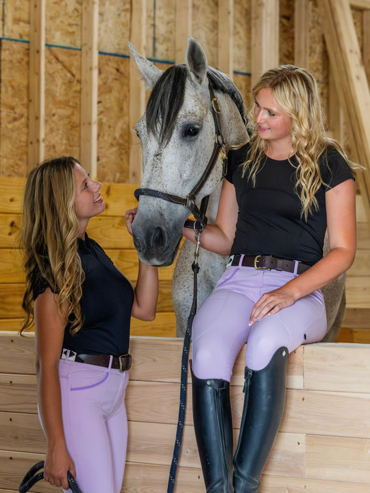 KMA Equestrian Classic Knee Patch Lilac 5