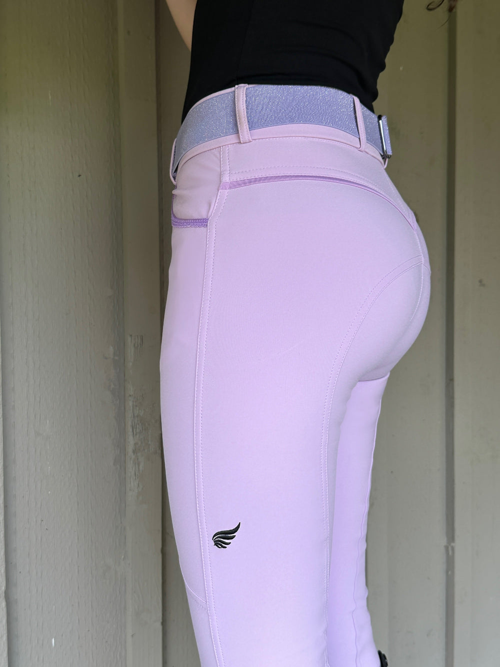 KMA Equestrian Classic Knee Patch Lilac 2