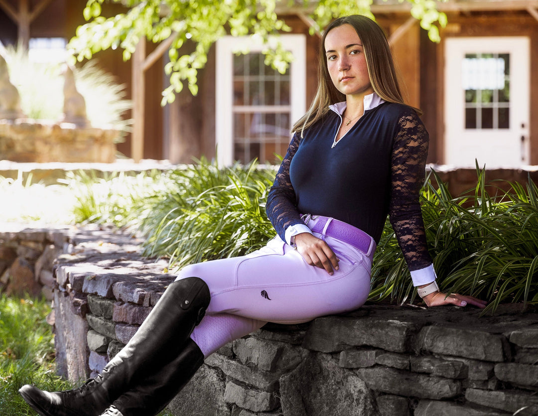 KMA Equestrian Classic Knee Patch Lilac 8