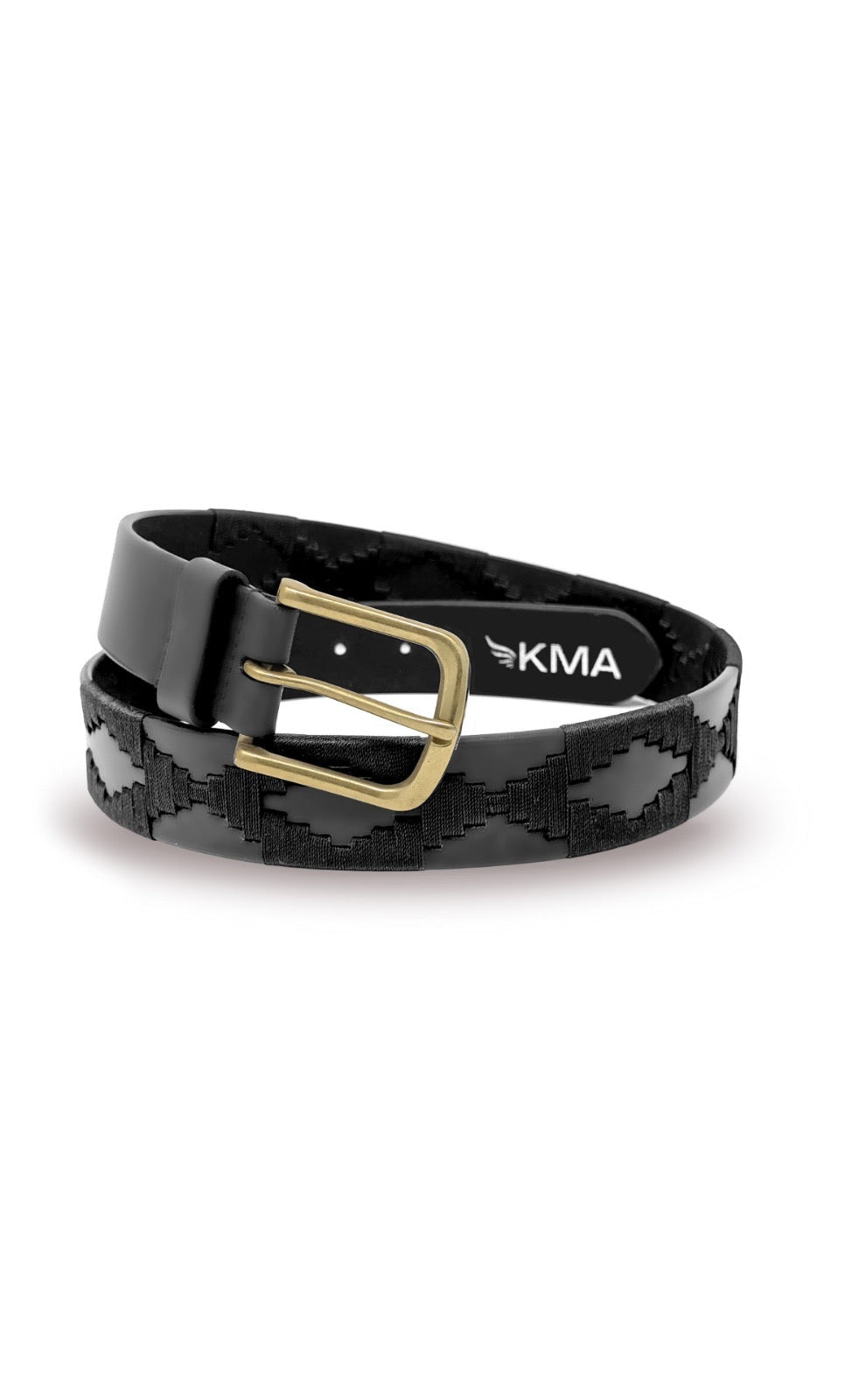 KMA Equestrian KMA Havana Leather Polo Belt Obsidian 1