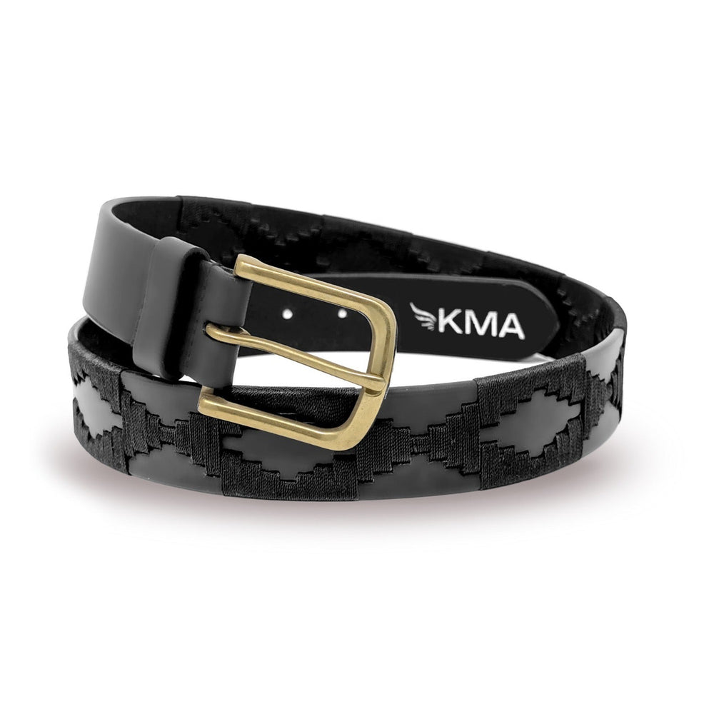 KMA Equestrian KMA Havana Leather Polo Belt Obsidian 2