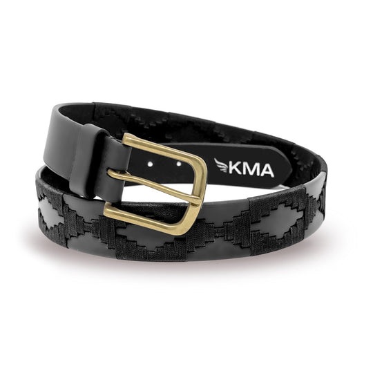 KMA Equestrian KMA Havana Leather Polo Belt Obsidian 2